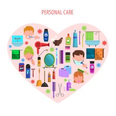 Personal care heart emblem poster N2