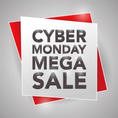 CYBER MONDAY MEGA-SALE poster design element N2