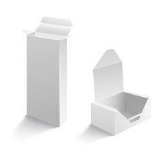 Set of white open boxes N4