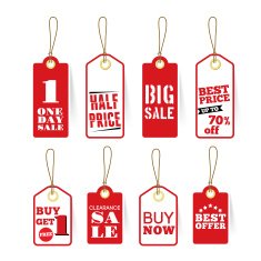 Sale Tags Design Promotion discount for Retail shop