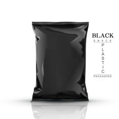 black snack plastic packaging N2