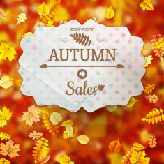 Autumn fall sale poster EPS 10