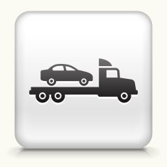 Square Button with Shipping Car Truck N2
