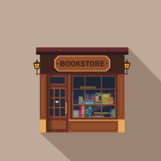 Restaurants and shops facade storefront vector detailed flat N17