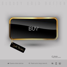 Gold button with black glossy inside N4