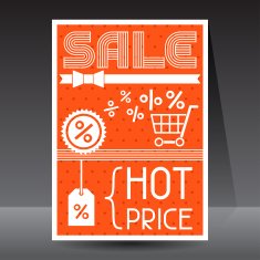 Sale and shopping flyer advertising poster design N3