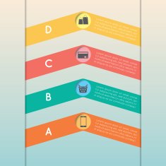 Infographic step triangle arrows N2