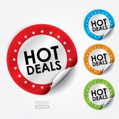 Hot Deals Sticker and Tag