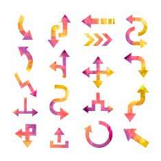 colorful crystal arrows set N2