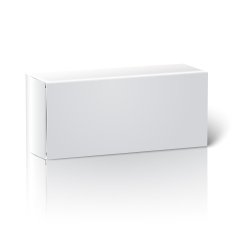 Realistic white blank paper package box Vector