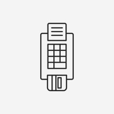 Credit card machine line icon N9