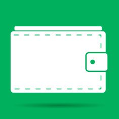 Wallet with cash simple icon on white background Vector illustration N9