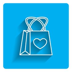 Shopping bag outline icon