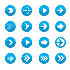 simplicity flat design arrows set N2