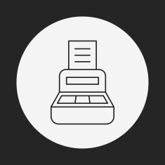 Cash register line icon N20