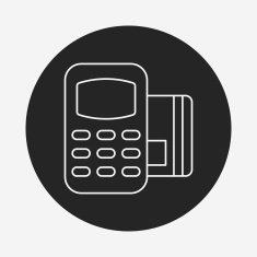 Credit card machine line icon N10