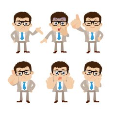 Set of businessman characters N18