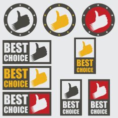 Vector set of best choice icons