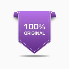 100 Percent Original Purple Label Icon Vector Design