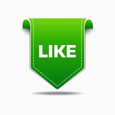 Like Green Label Icon Vector Design