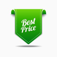 Best Price Green Label Icon Vector Design