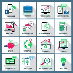 business finance loan commerce icons