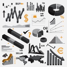 various infographics 3d graphs for your business or stock market N2