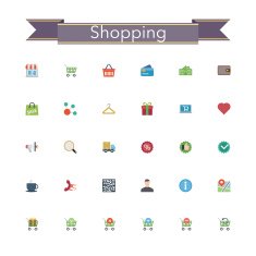 Shopping Flat Icons N2