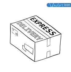 Free shipping box icon Vector illustration N22