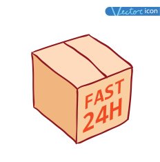 Free shipping box icon Vector illustration N23