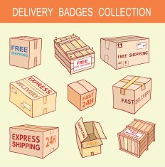 Free shipping box icon Vector illustration N25