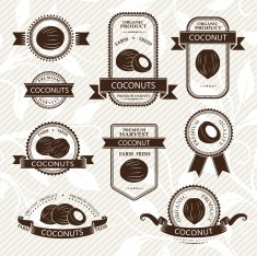 Coconut labels collection