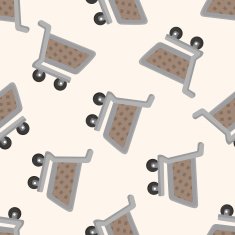 Shopping cart seamless pattern N2