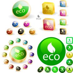 Set of eco friendly signs N3