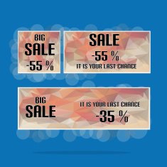 Polygon Banner With Sale Text Other Variant Bubbles