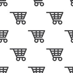 shopping cart vector seamless pattern