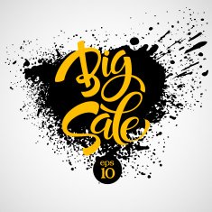 Big Sale Inscription Calligraphy Lettering Vector illustration N16