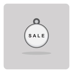 Vector of flat icon sale tag N3