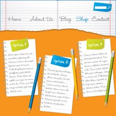 Torn paper website template