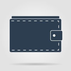 Wallet with cash simple icon on white background Vector illustration N10