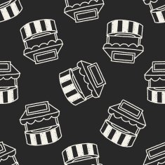 Doodle Store seamless pattern background N2