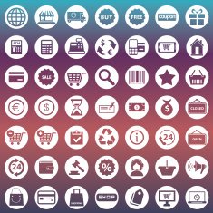 Vector illustration set of shopping icons N4