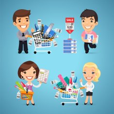 Buyers in Stationery Shop N2