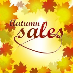 Autumn vector background with sale theme N5