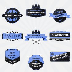 Collection of vintage sales labels and badges N3