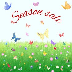 Summer spring sale marketing poster