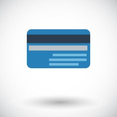 Credit card single flat icon N8