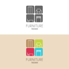 Logo badge or label inspiration with furniture N5
