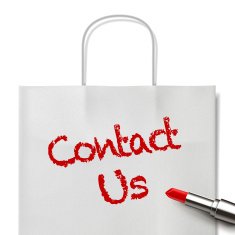 contact us words written by red lipstick N2