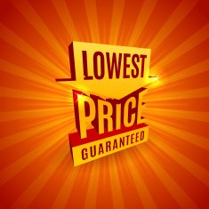 Red 3D vector text of sale discount price offer N16